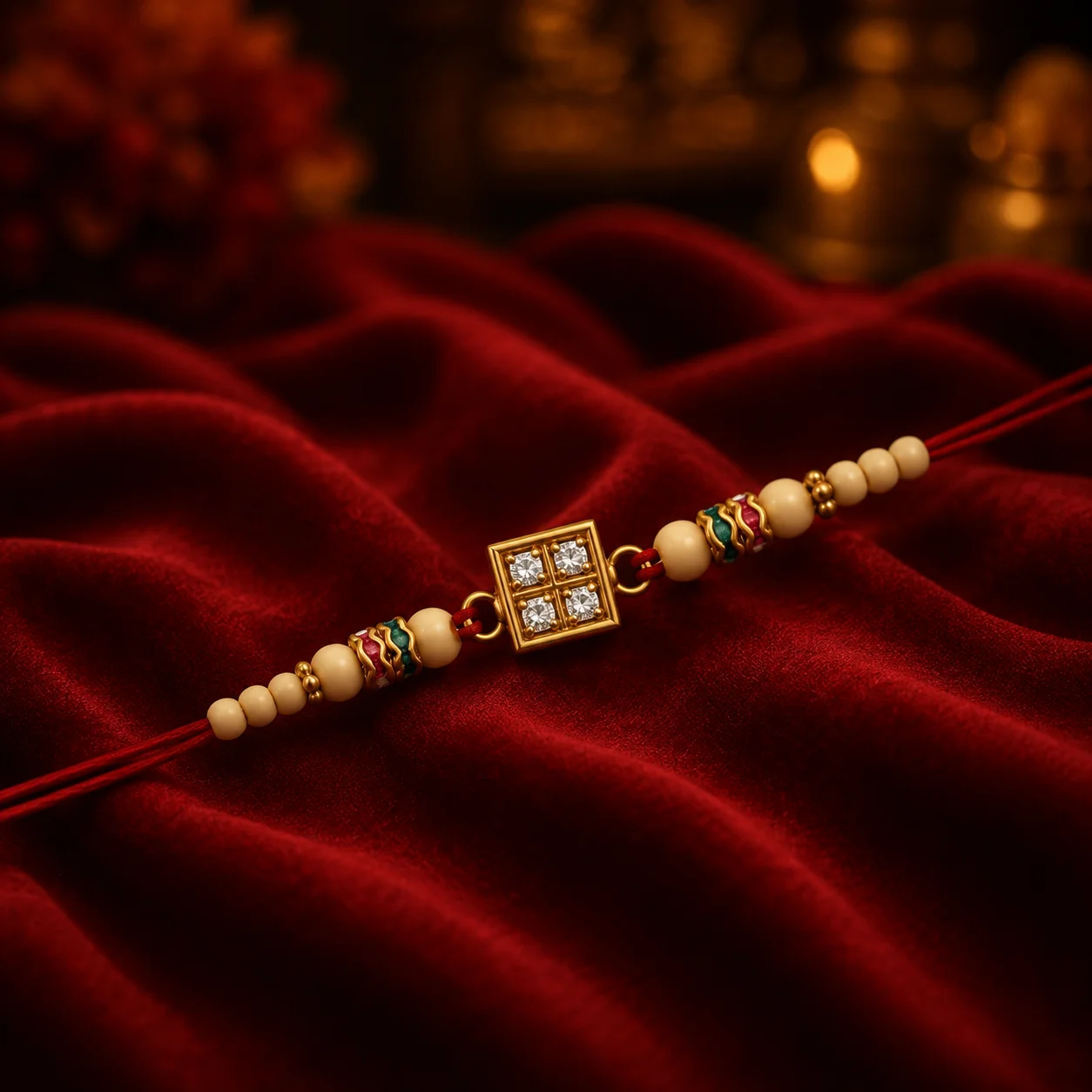 Celestial Square Diamond Rakhi