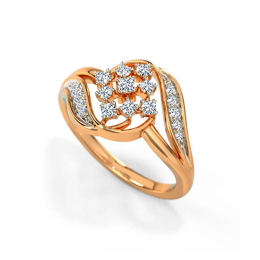 Diamond Petal Symphony Ring