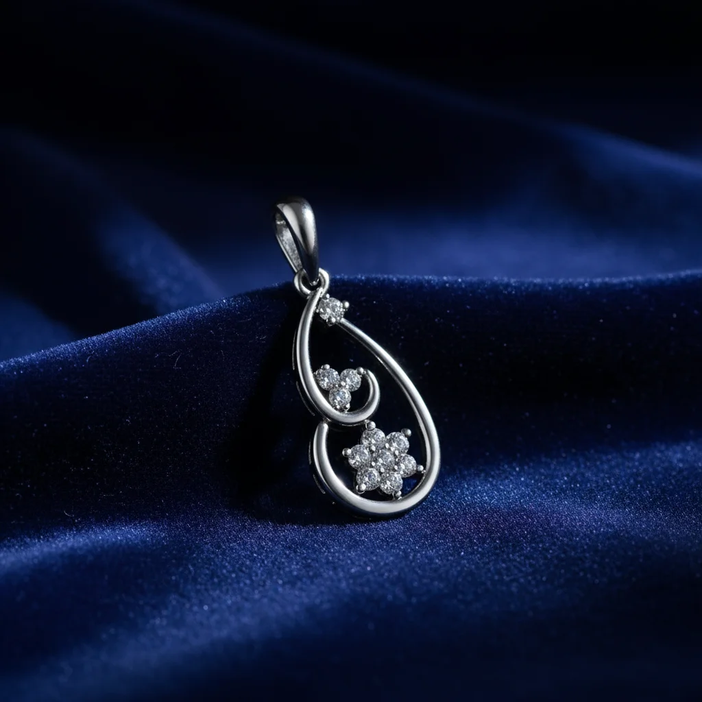 Aria Diamond Swirl Pendant