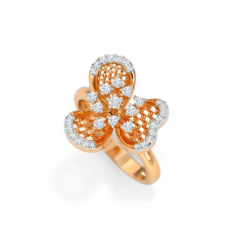 Blooming Clover Diamond Ring