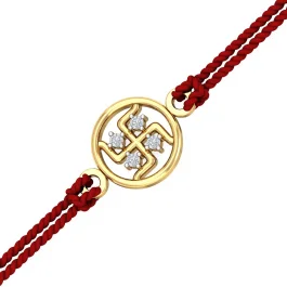 Shubh Swastik Diamond Rakhi