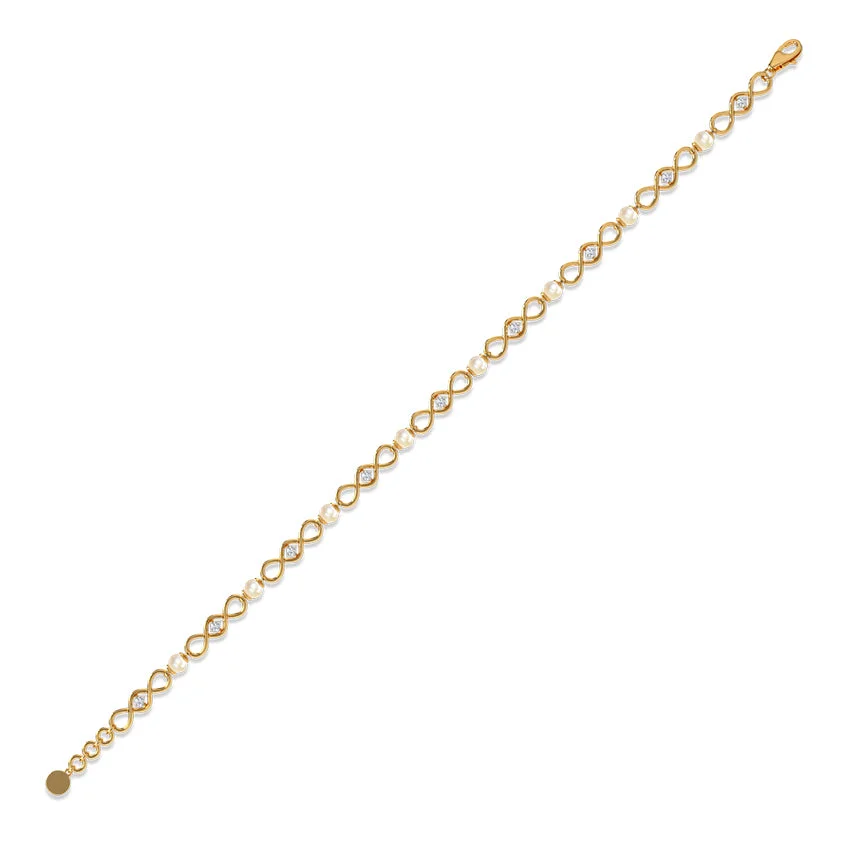 Eternal Pearl Infinity Bracelet