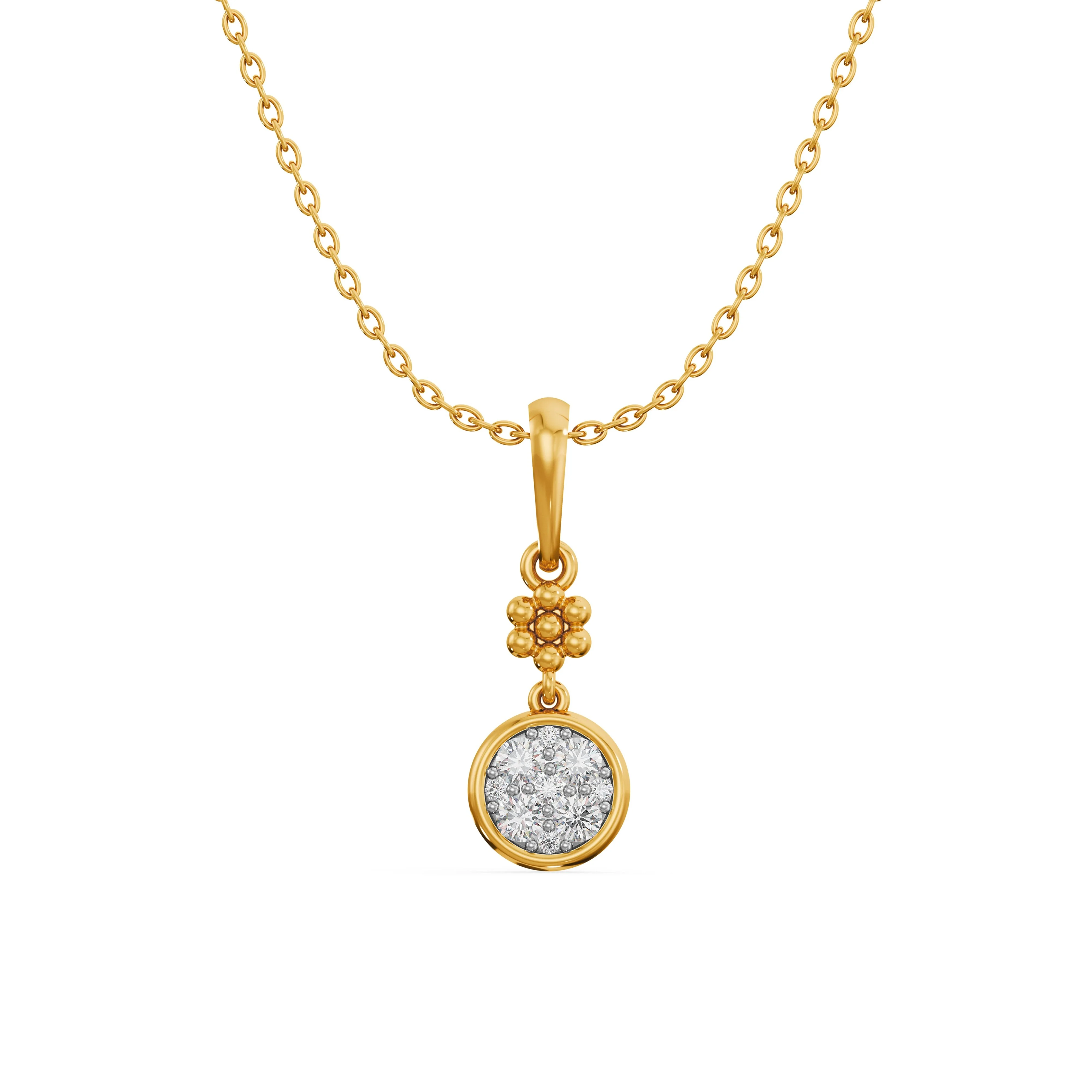 Blossom Halo Diamond Pendant