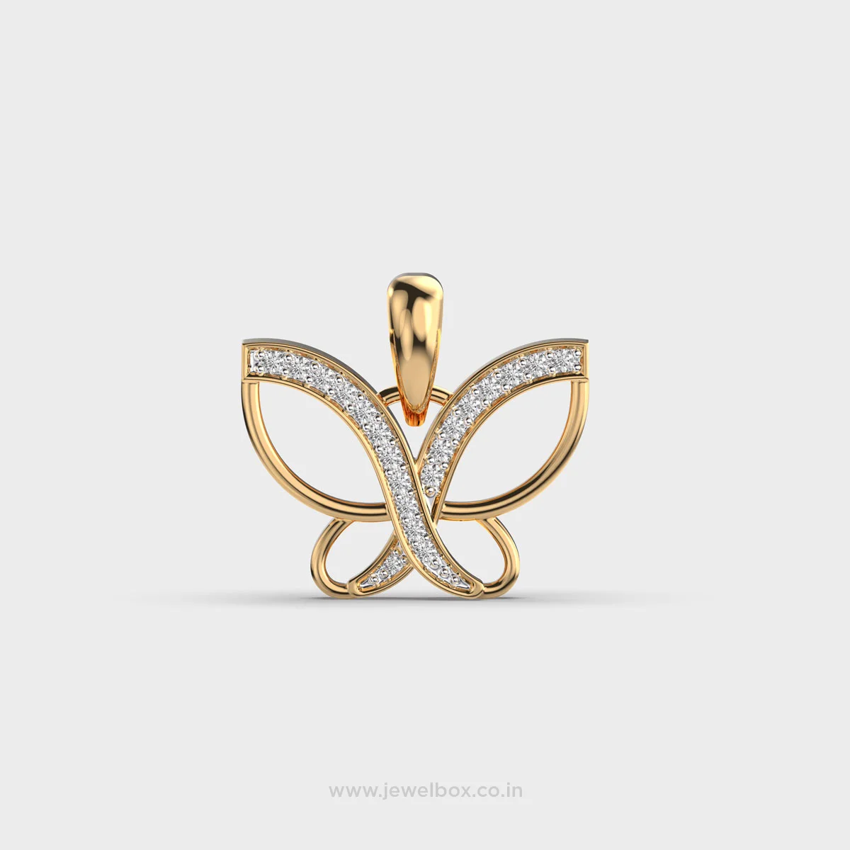 Flutter Glow Diamond Butterfly Pendant