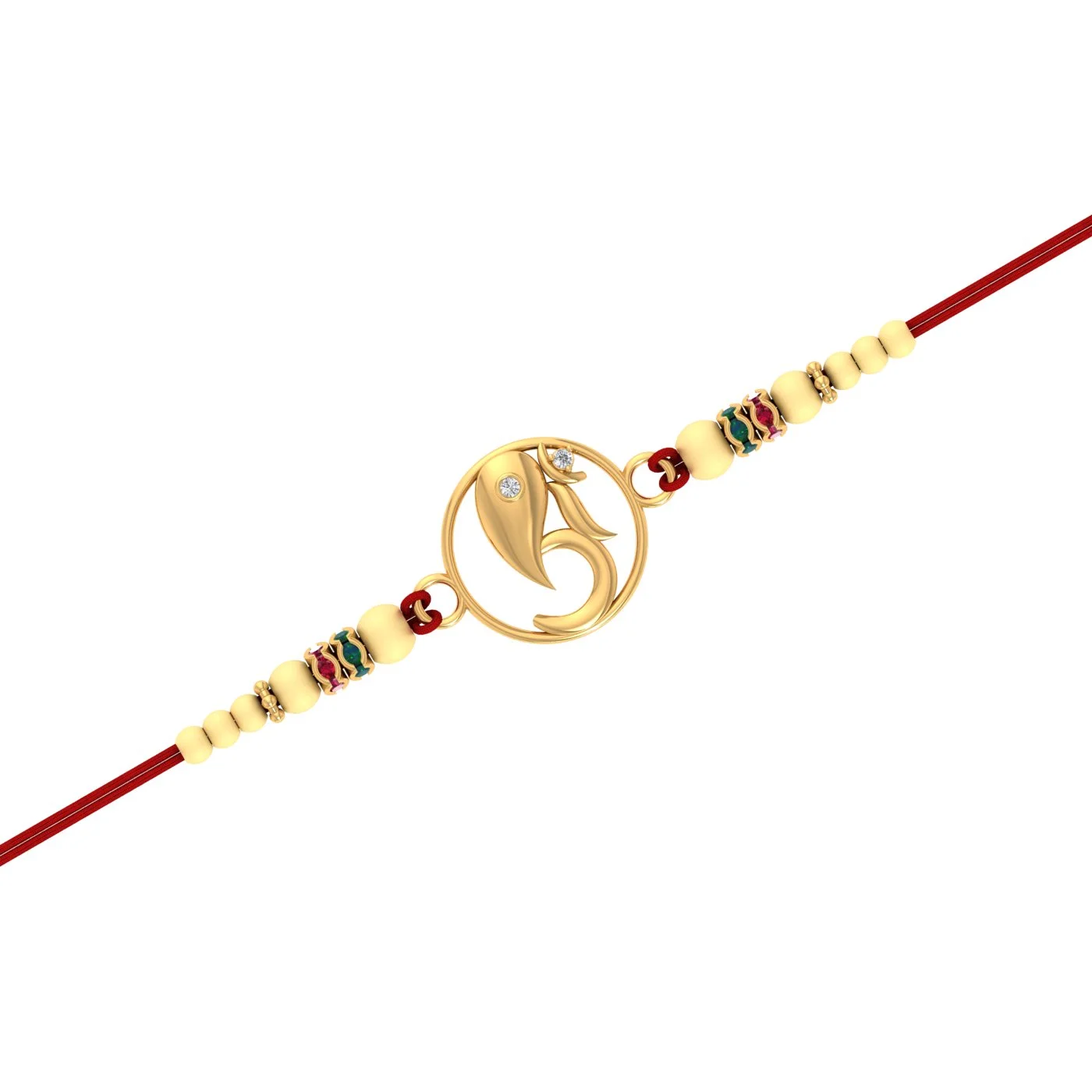 Eternal Ganesh Diamond Rakhi