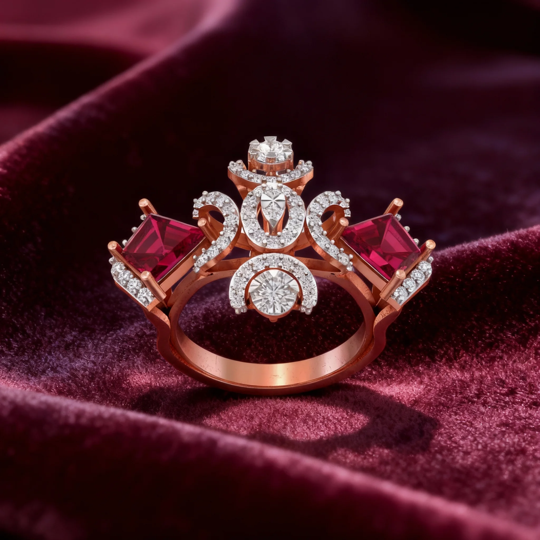 Seraphina Ruby Crest Ring