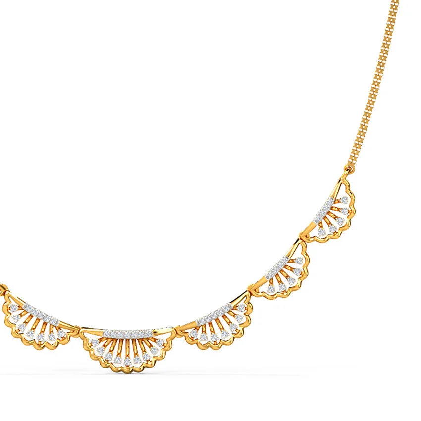 Aurelia Fan Diamond Necklace