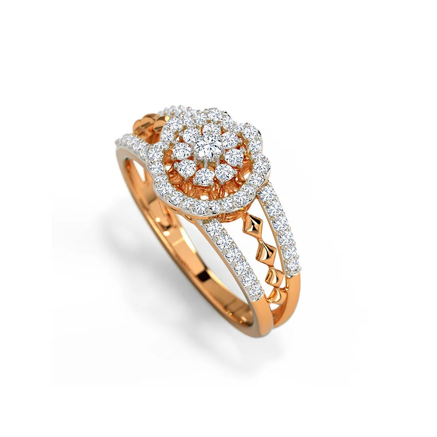 Rosette Radiance Diamond Ring