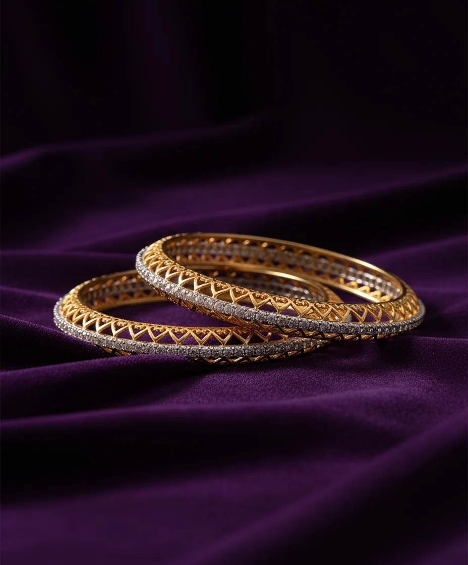 Elysian Lattice Diamond Bangles