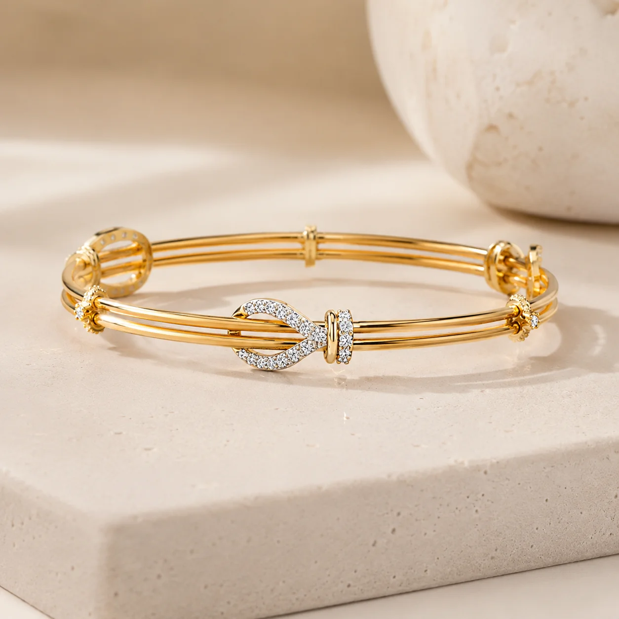 Whisper Leaf Diamond Bangle