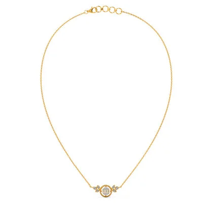 Liora Halo Diamond Necklace