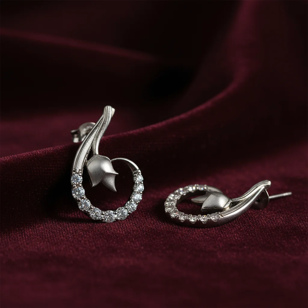 Ethereal Tulip Diamond Studs
