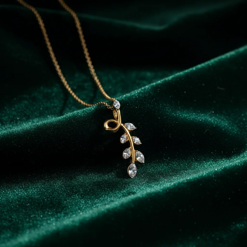 Laurel Diamond Sprig Pendant