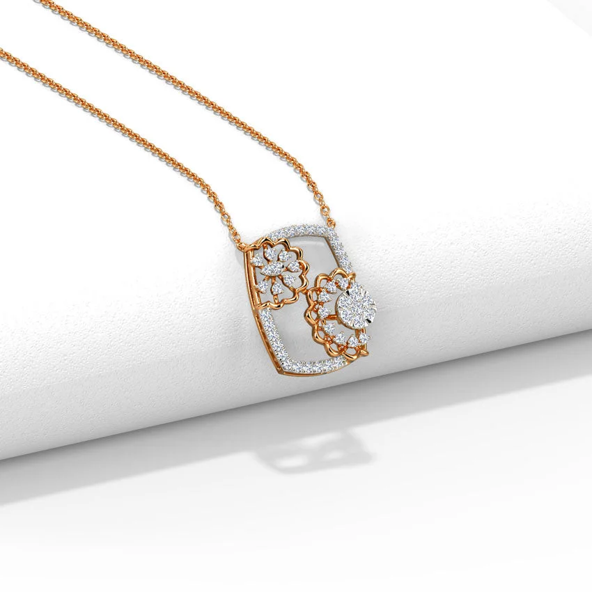Blossom Frame Diamond Necklace
