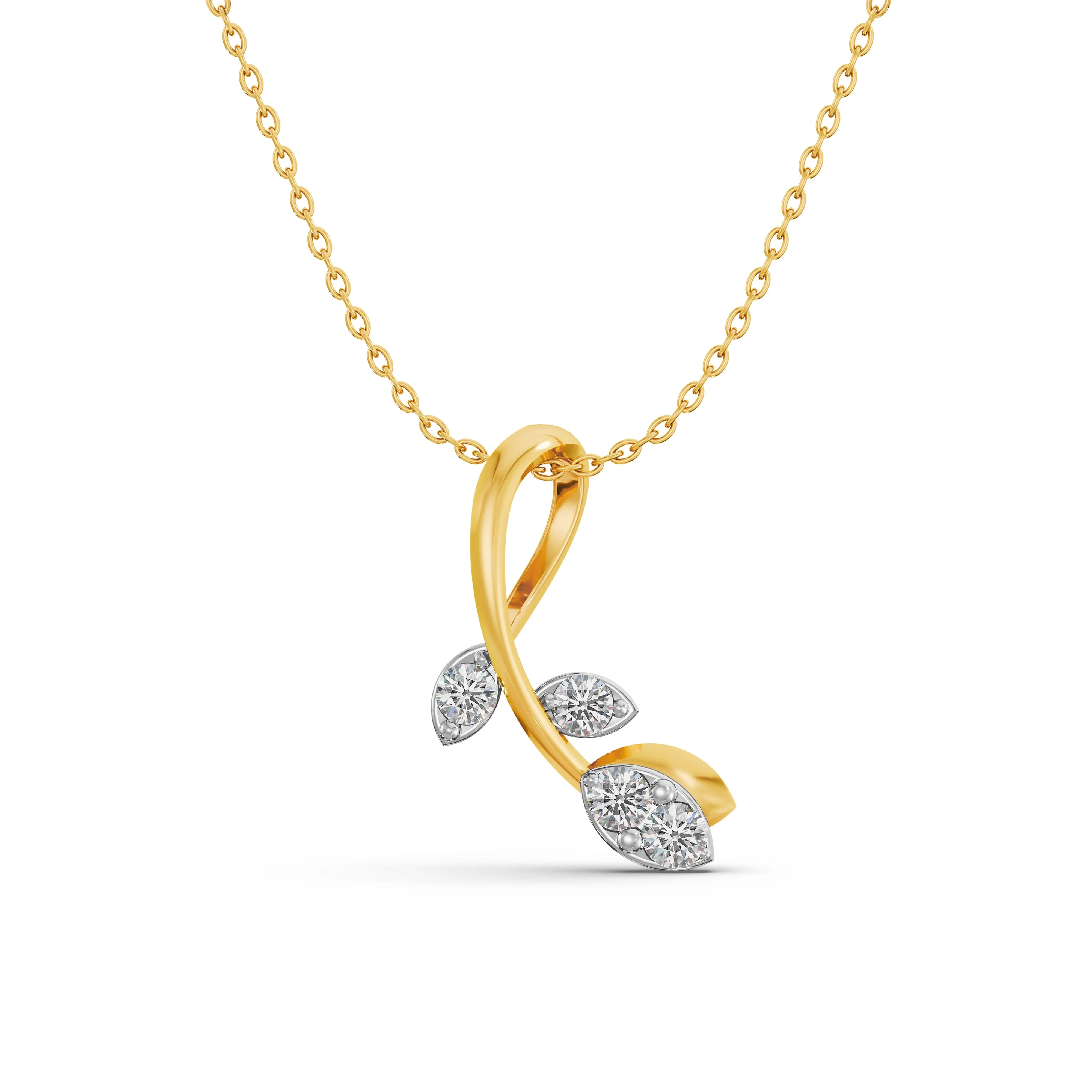 Whispering Leaves Diamond Pendant