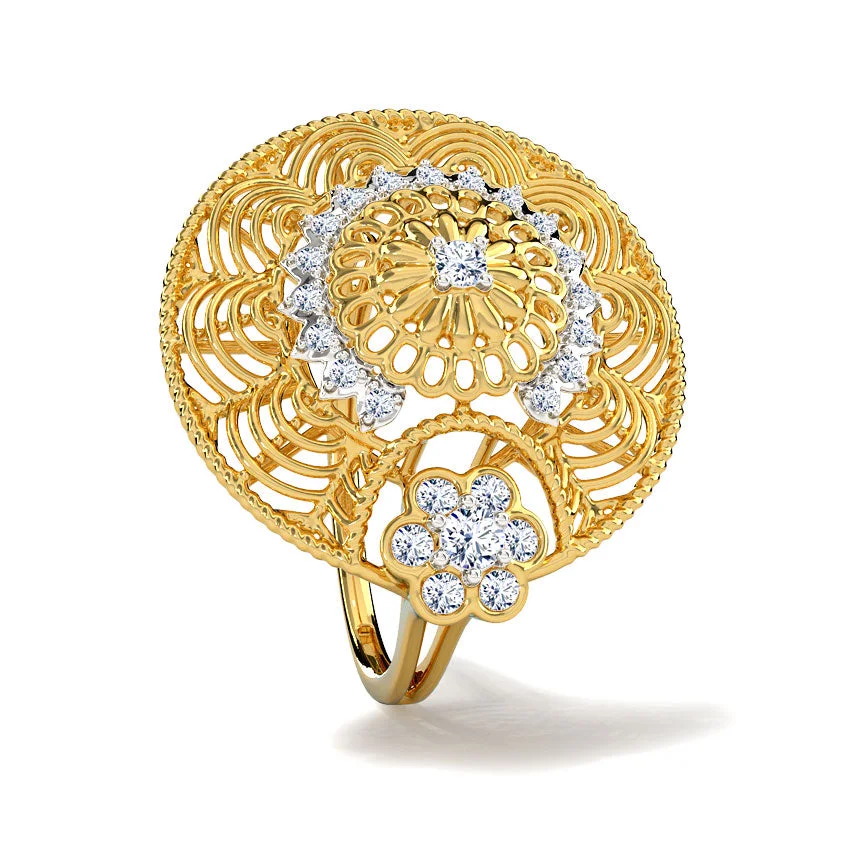 Lotus Majesty Diamond Ring