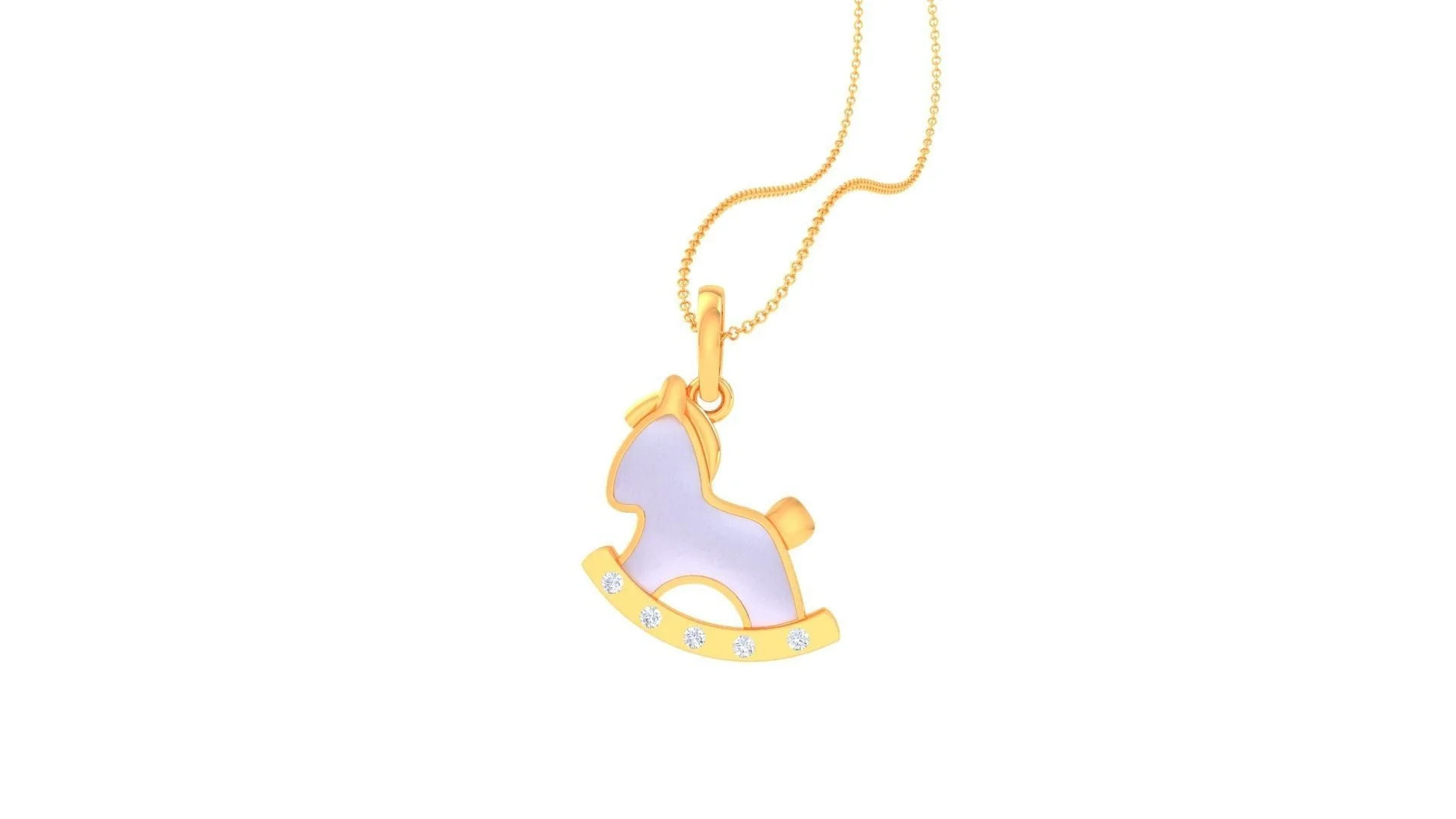 Little Rocking Horse Gold Pendant