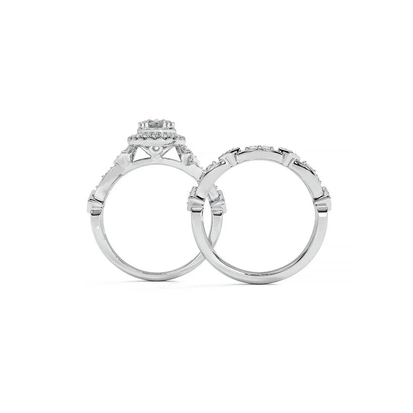 Celestial Bloom Diamond Ring Set