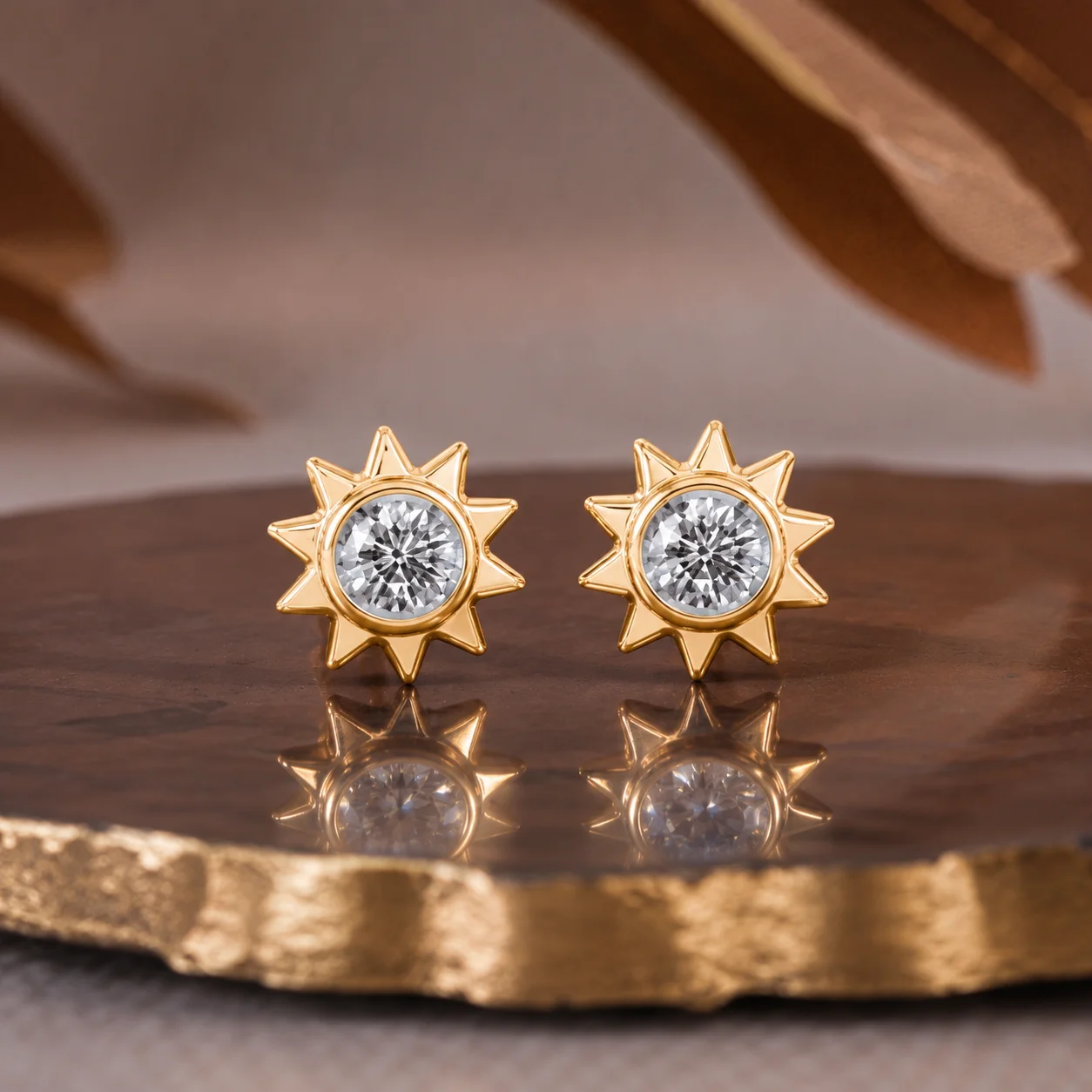 Sunbeam Diamond Studs