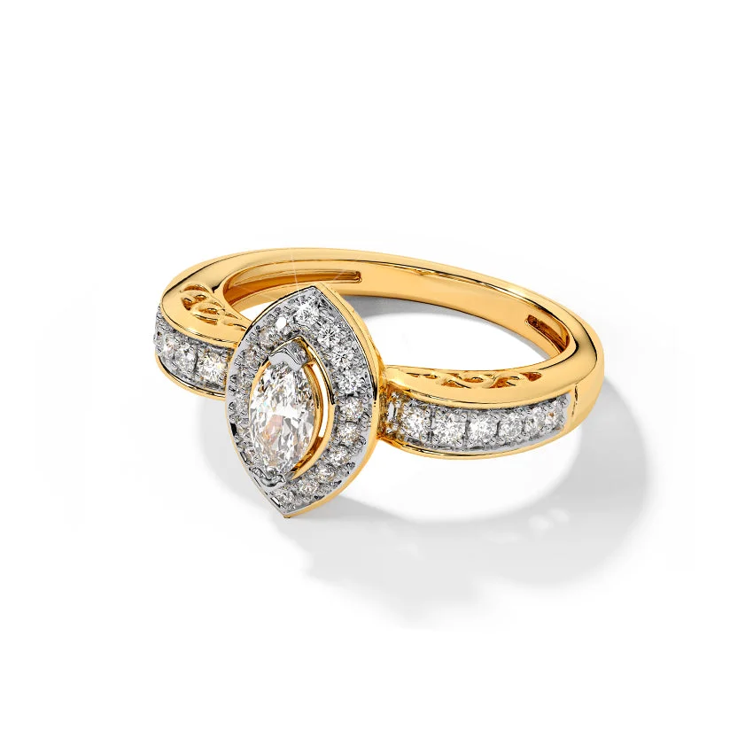 Royal Marquise Halo Ring