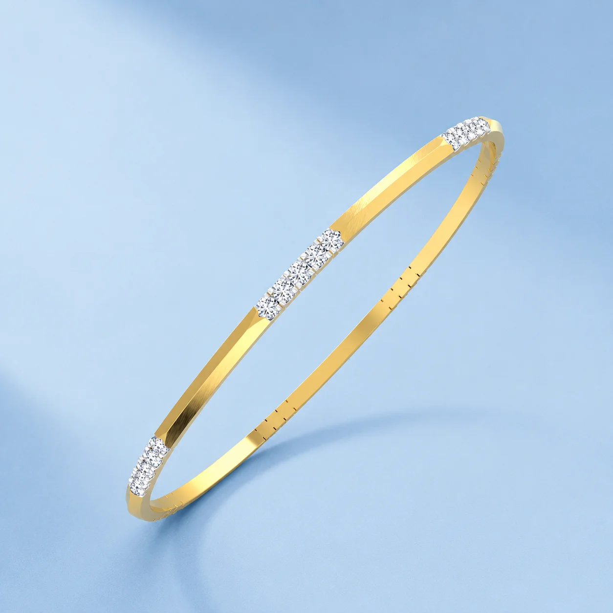 Linear Radiance Diamond Bangle