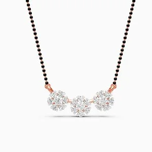 Three Blossoms Diamond Mangalsutra