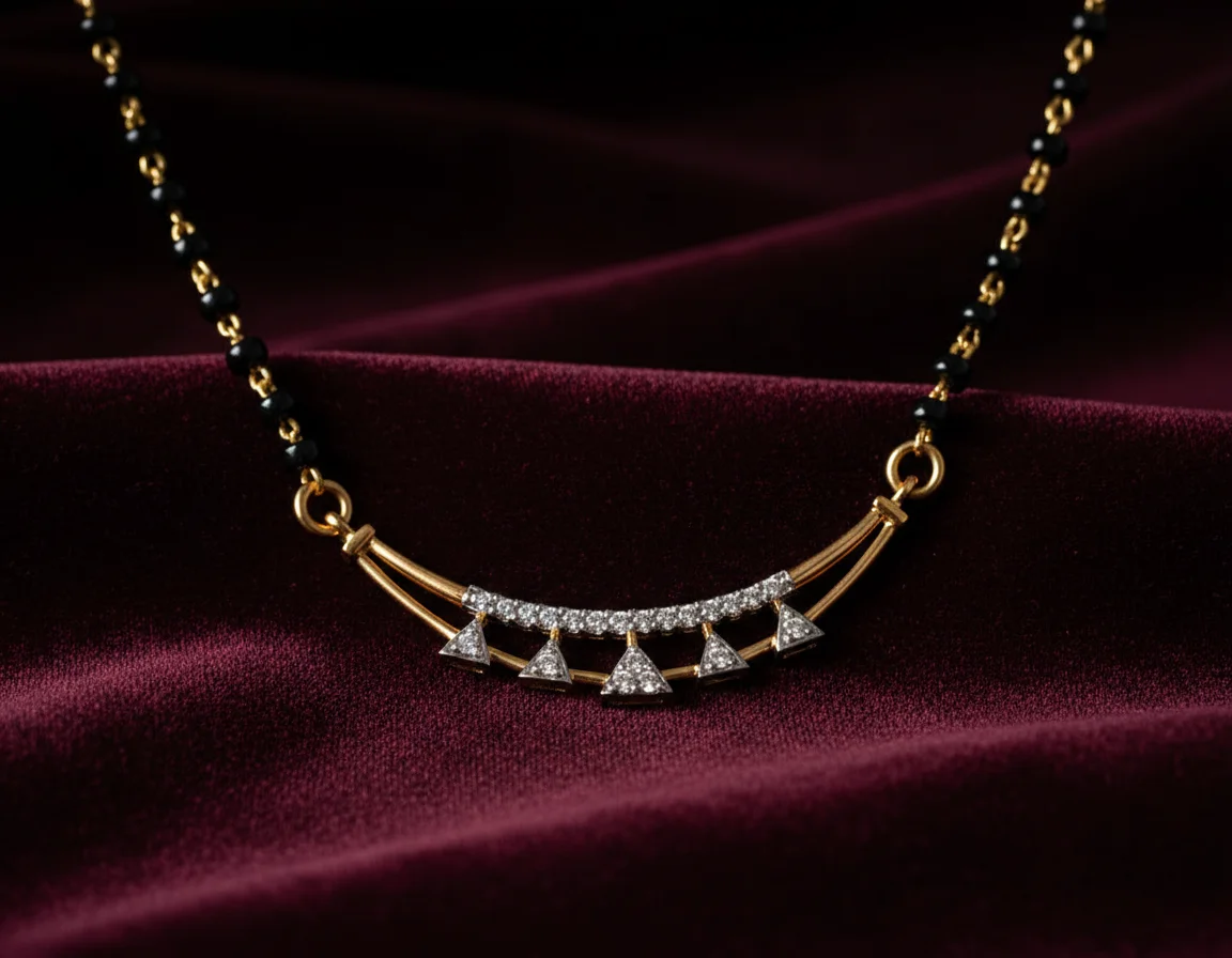 Trikona Arc Diamond Mangalsutra