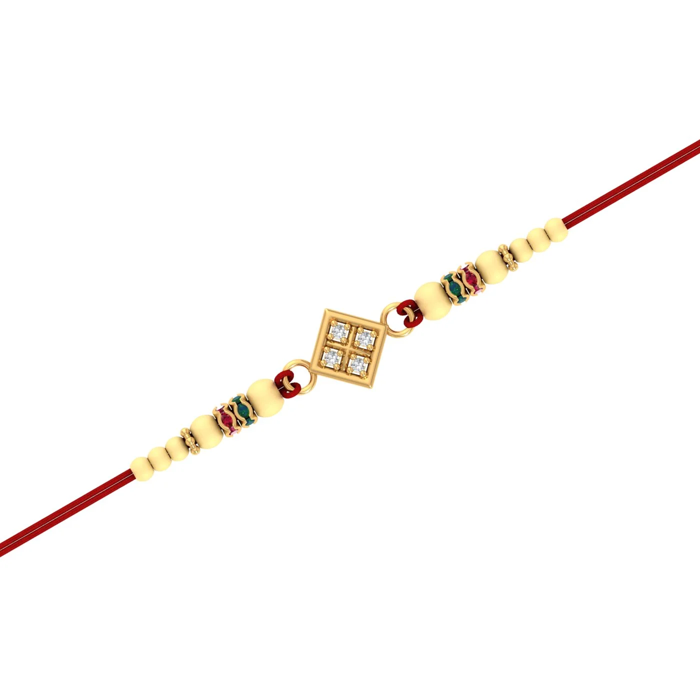 Celestial Square Diamond Rakhi