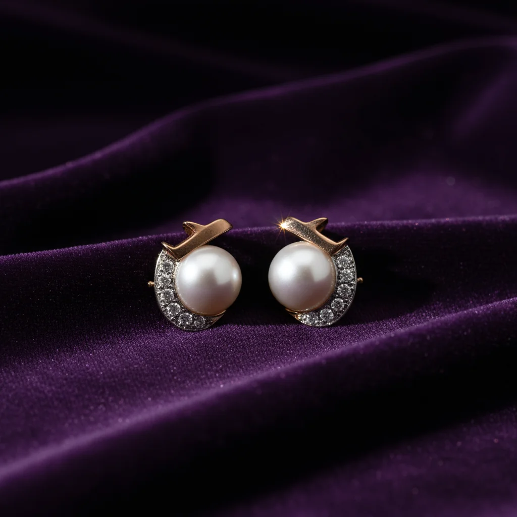 Wanderlust Pearl & Diamond Studs
