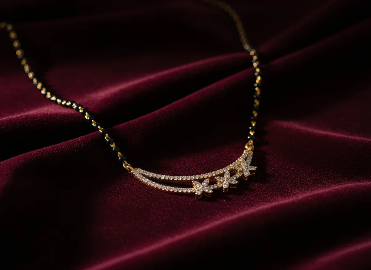 Floral Crescent Mangalsutra