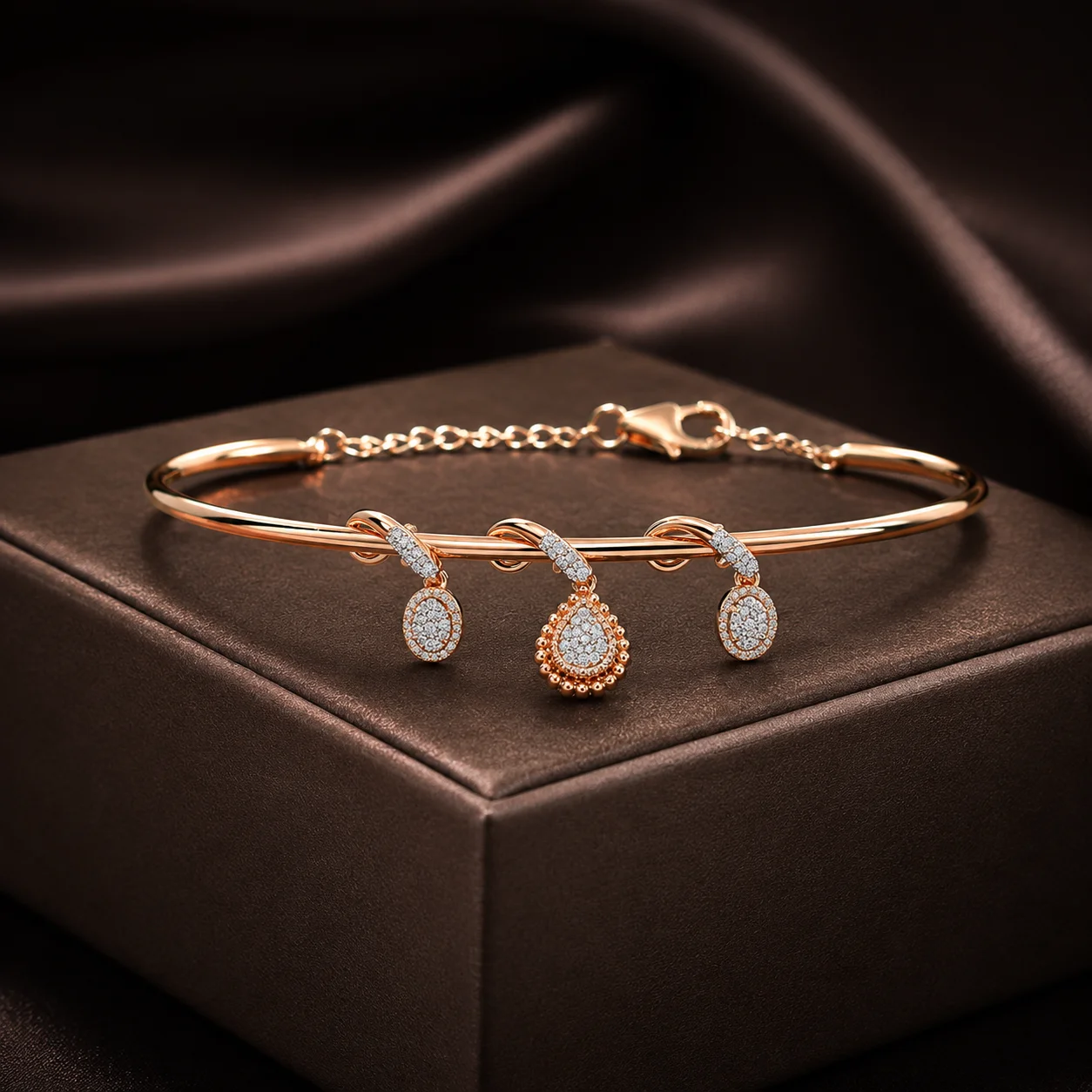 Teardrop Elegance Diamond Bracelet