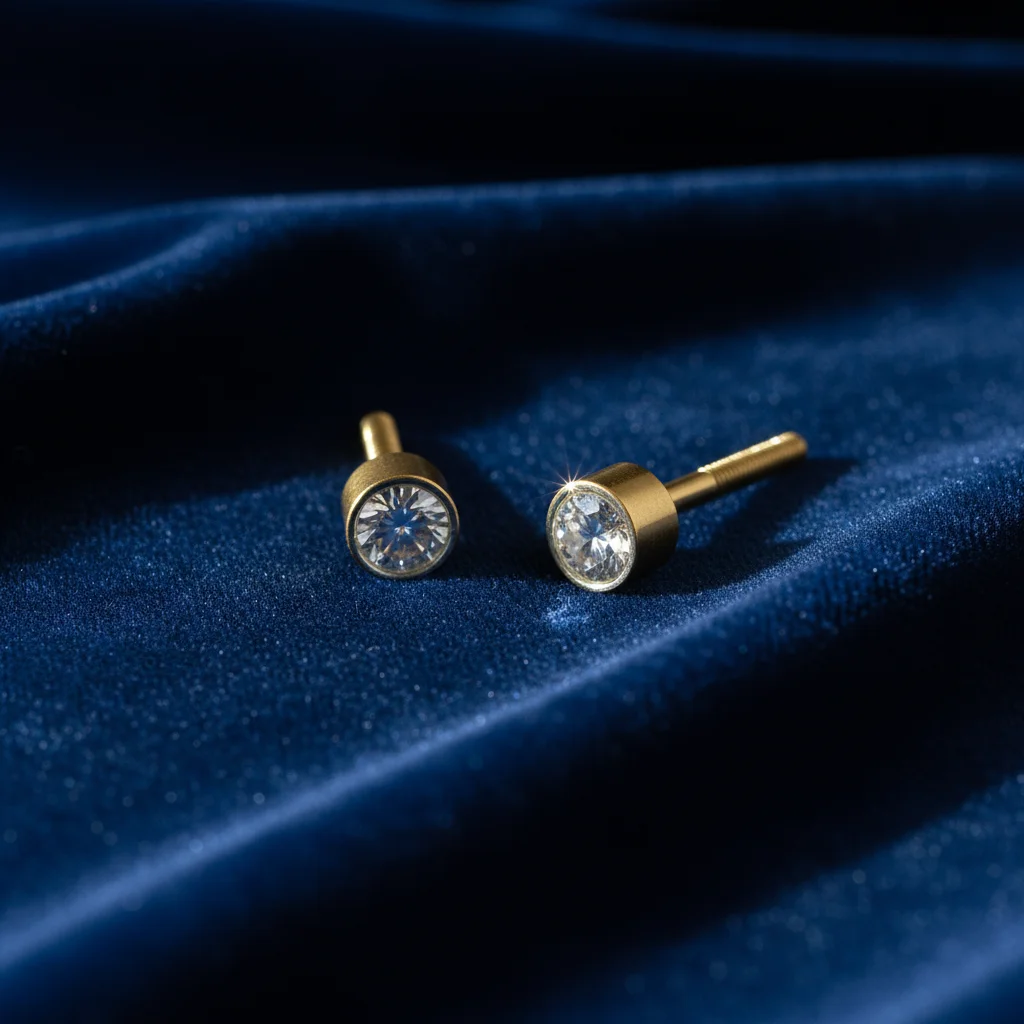 Axel Bezel-Set Diamond Studs