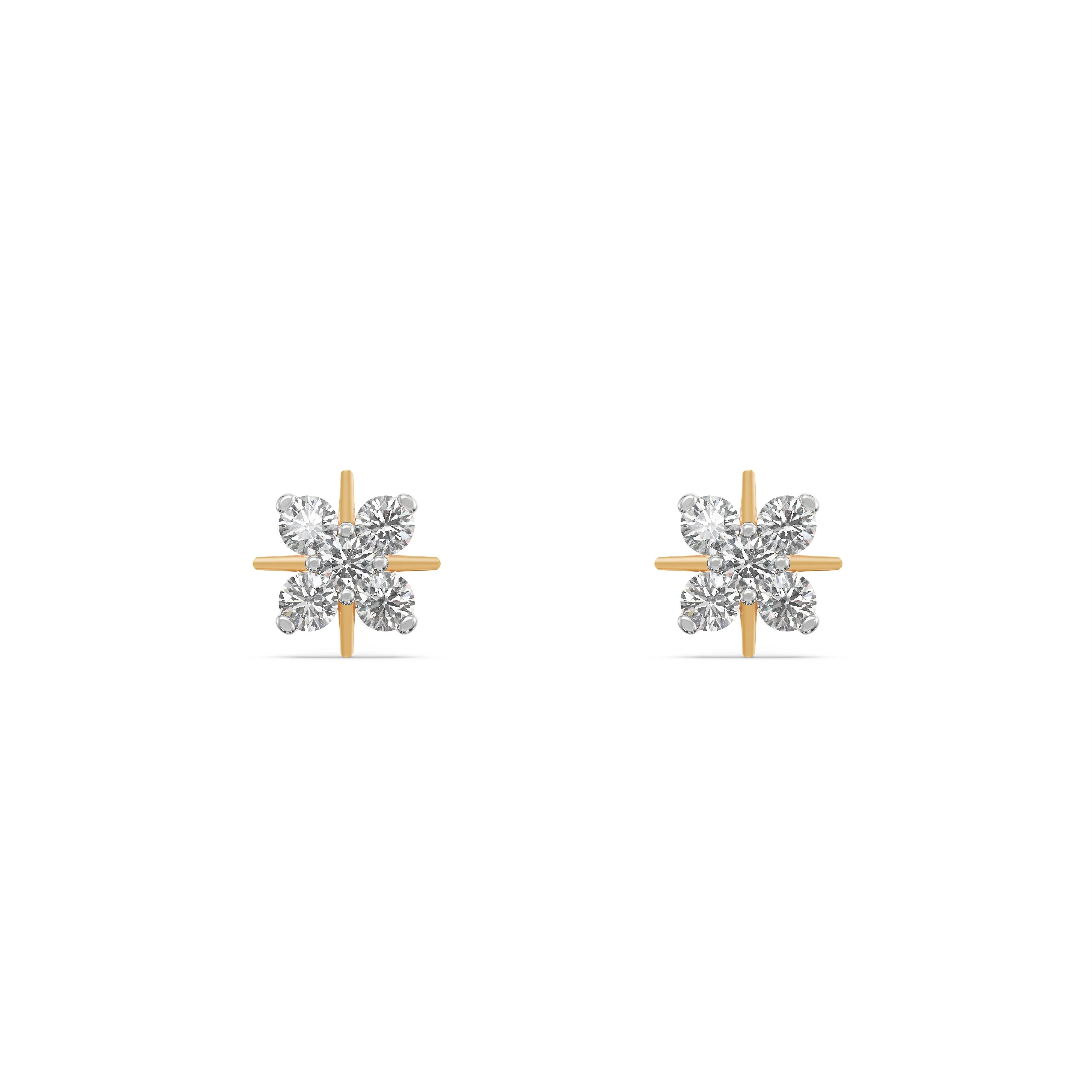 Floral Crosslight Studs