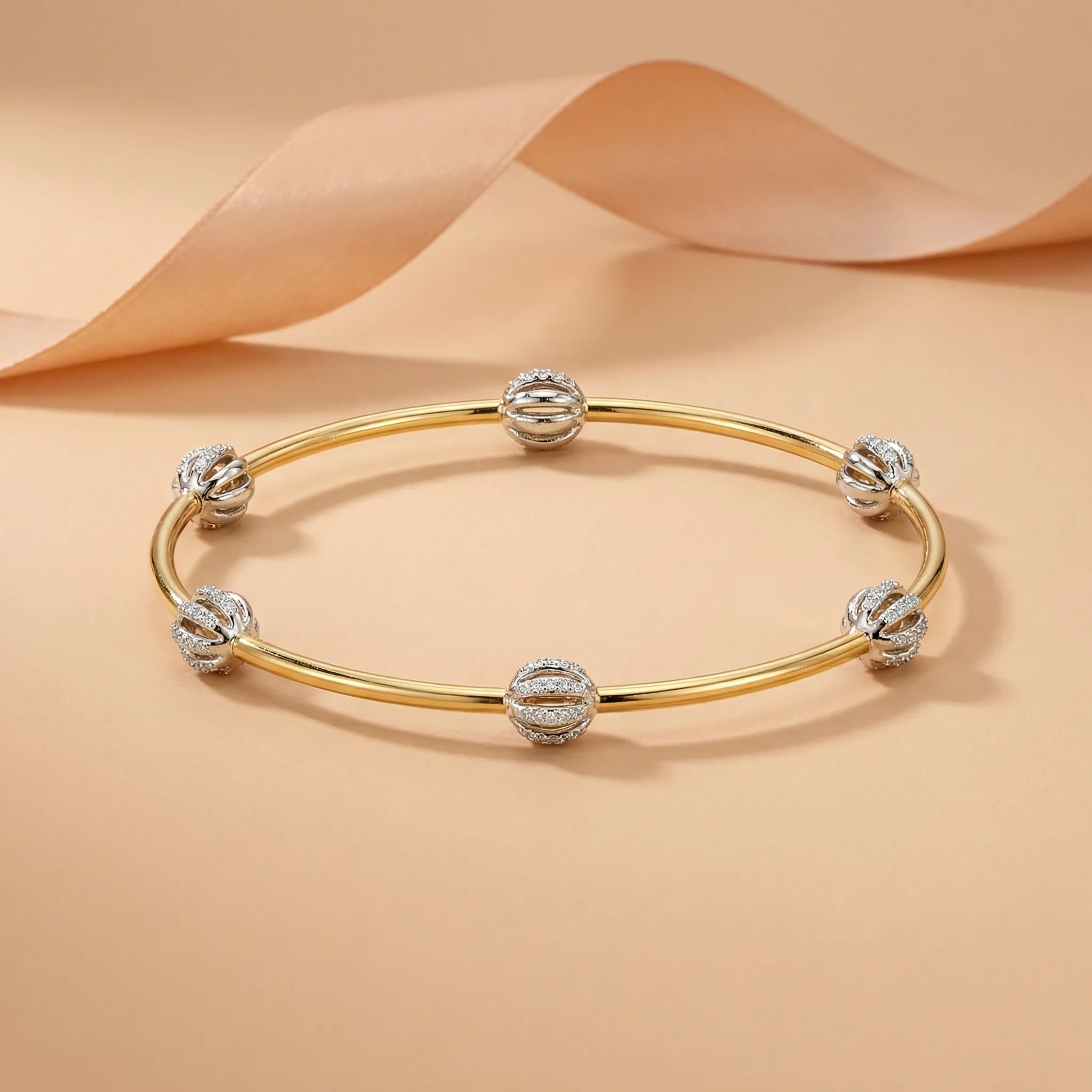 Orbique Diamond Bangle