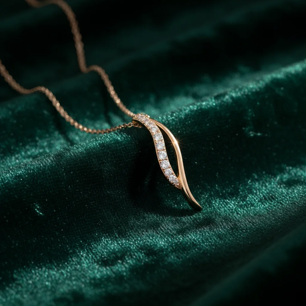 Serene Wave Diamond Pendant