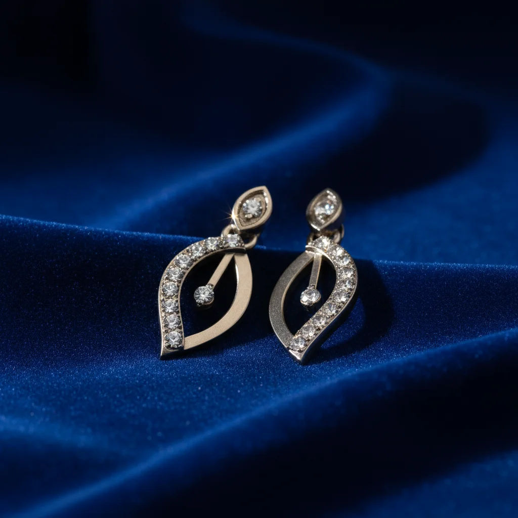 Satin Willow Diamond Earrings