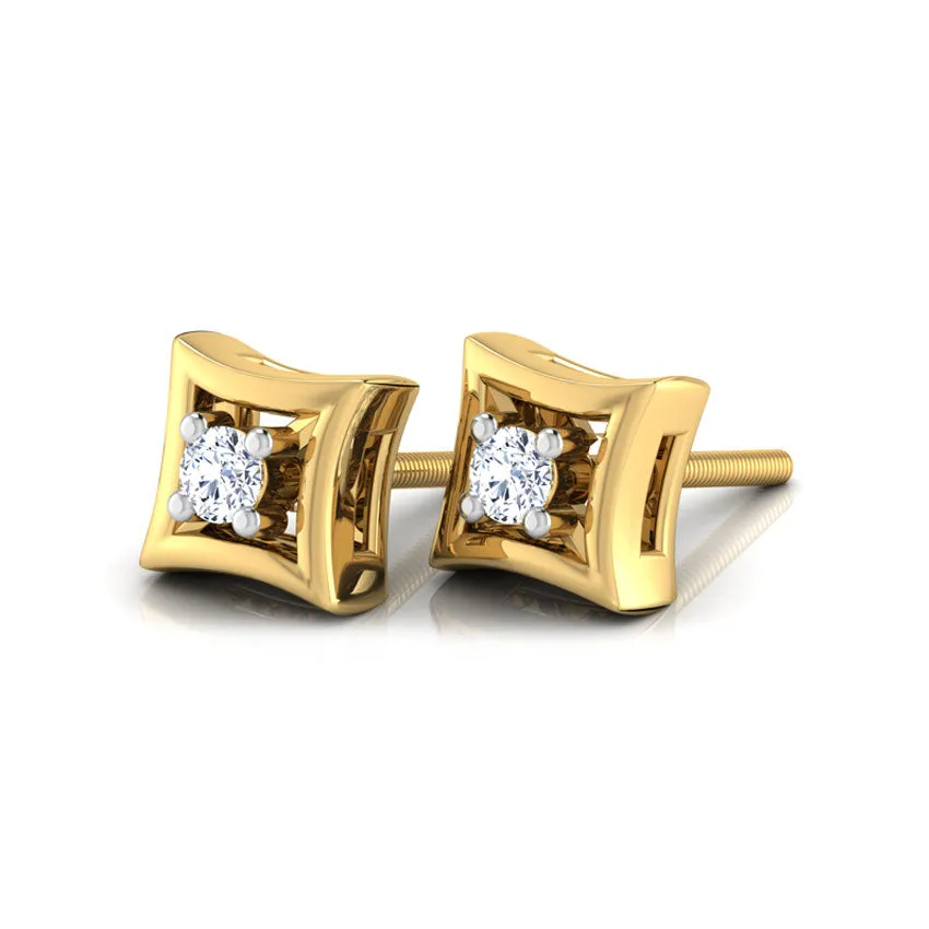 The Structured Square Stud Earring