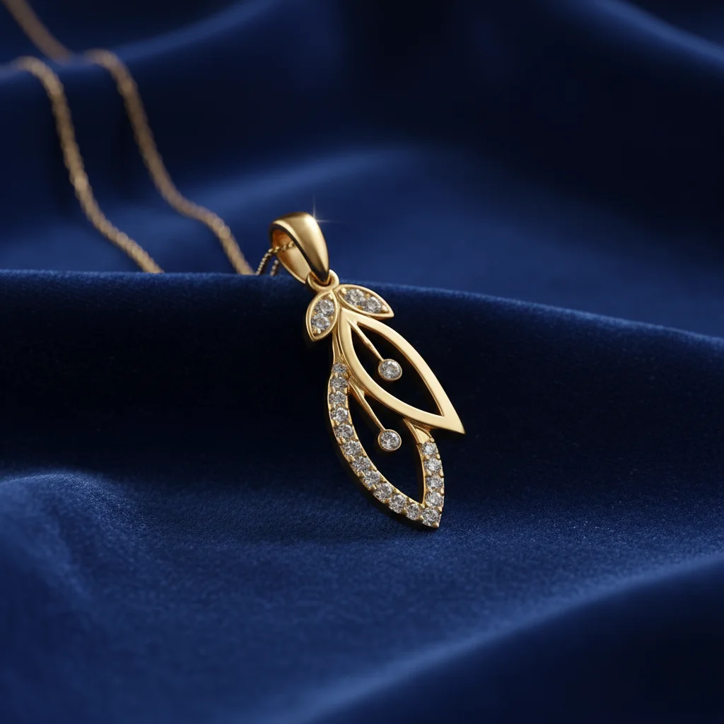 The Golden Willow Diamond Pendant