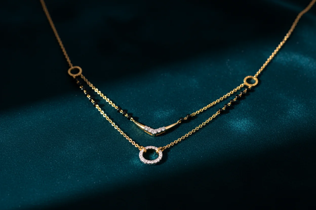 Anya Layered Diamond Mangalsutra