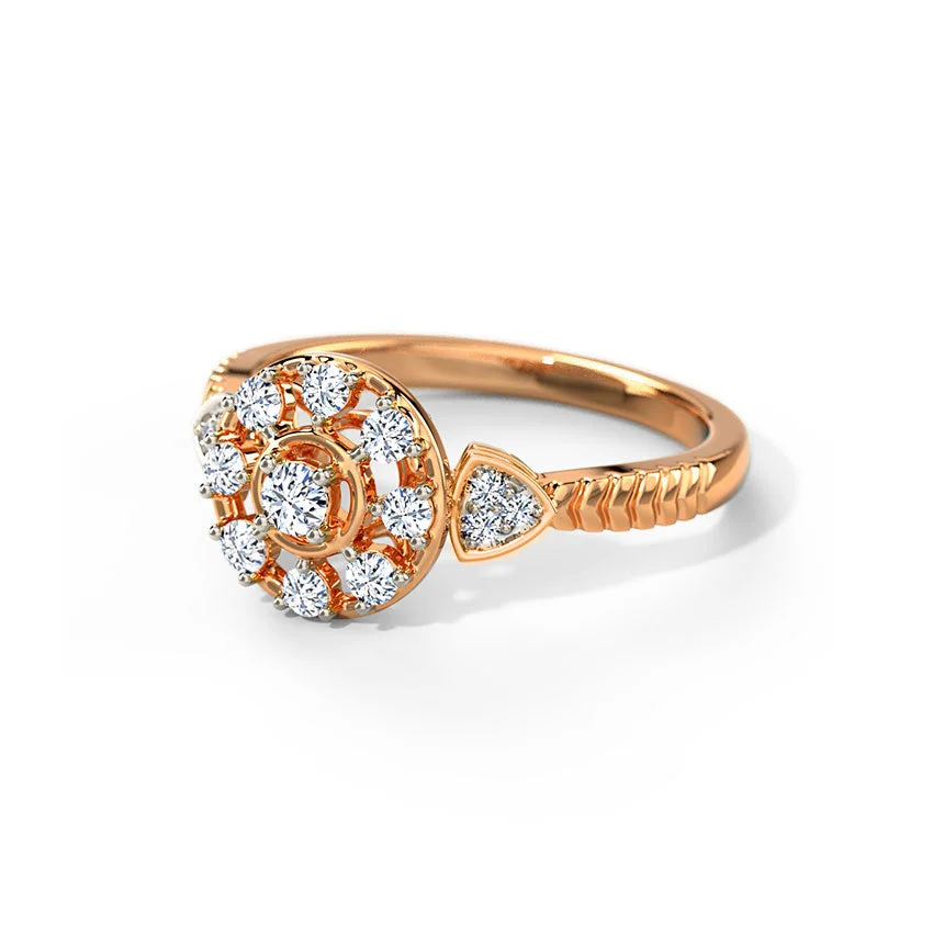 Petal Halo Diamond Ring