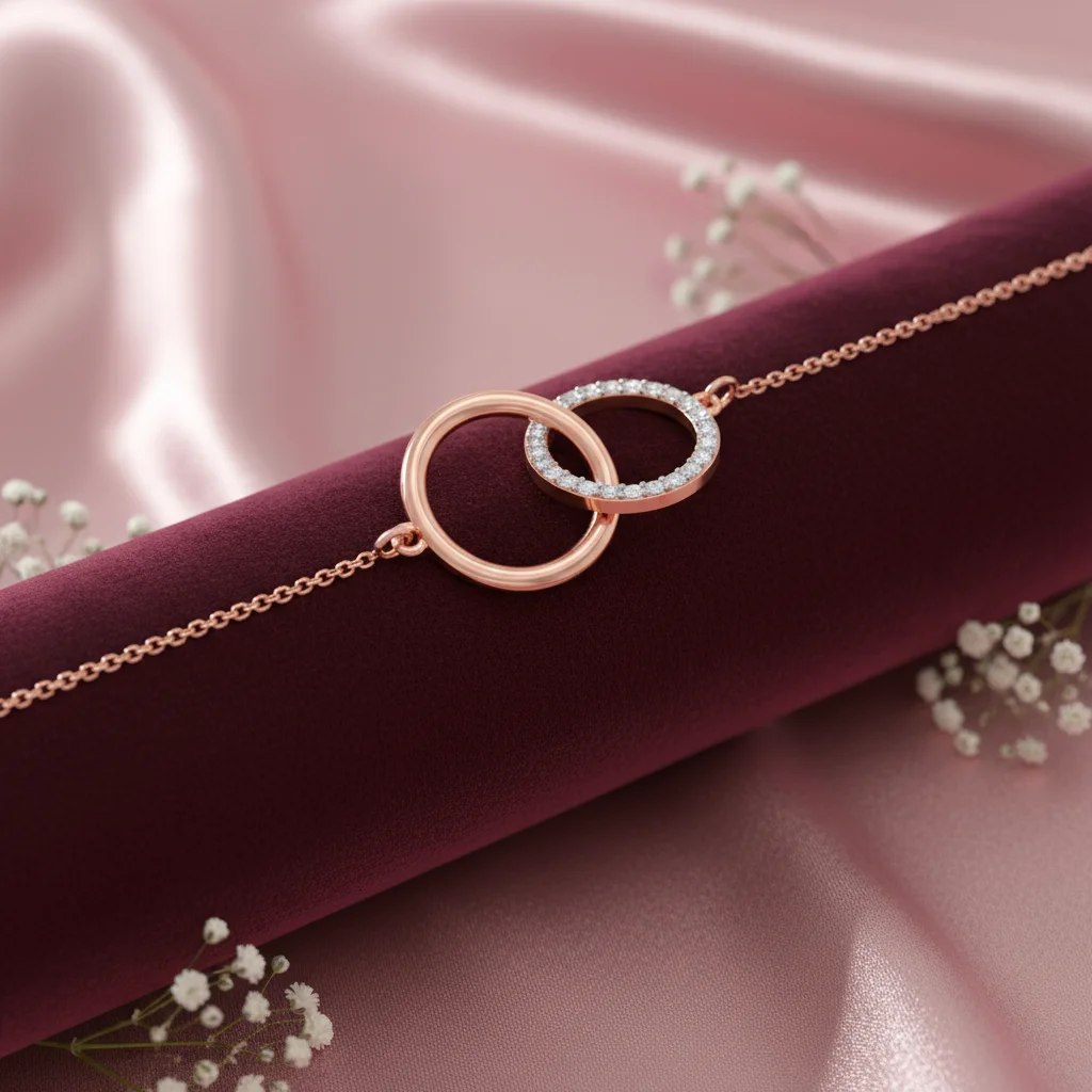 Unity Interlocking Circles Diamond Bracelet