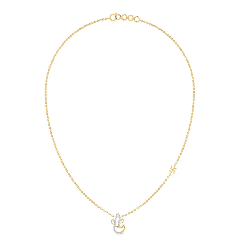 Divine Om Diamond Necklace