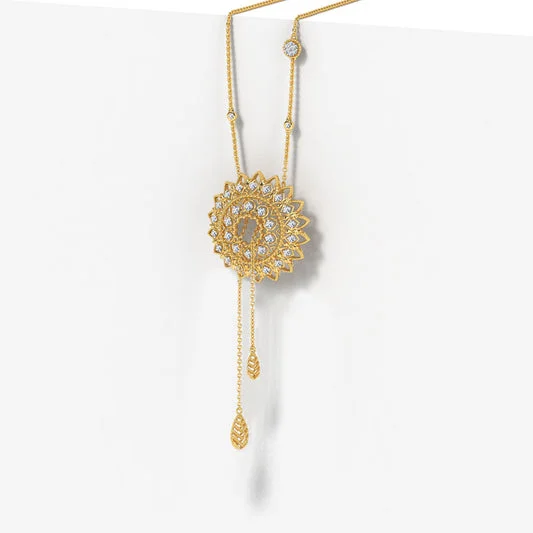 Solara Mandala Diamond Necklace