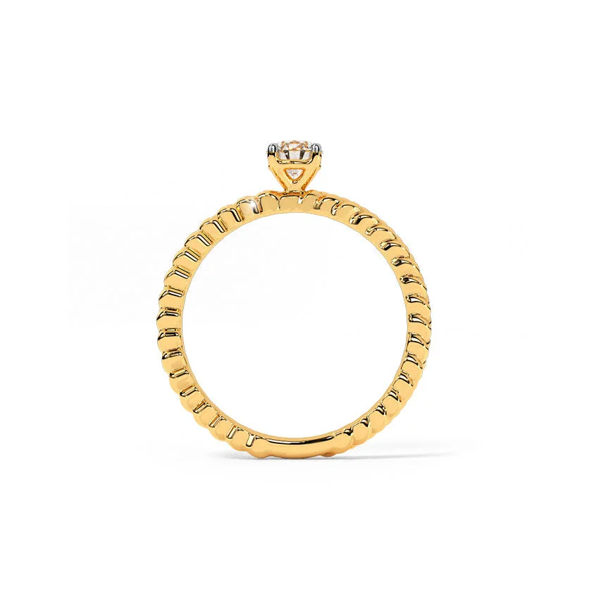 Aurelia Textured Solitaire Ring