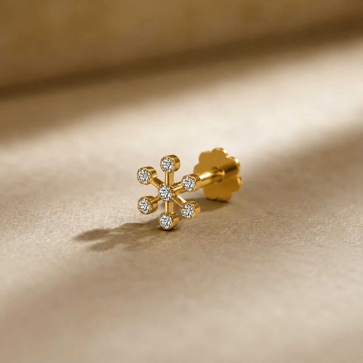 Petal Radiance Nose Pin