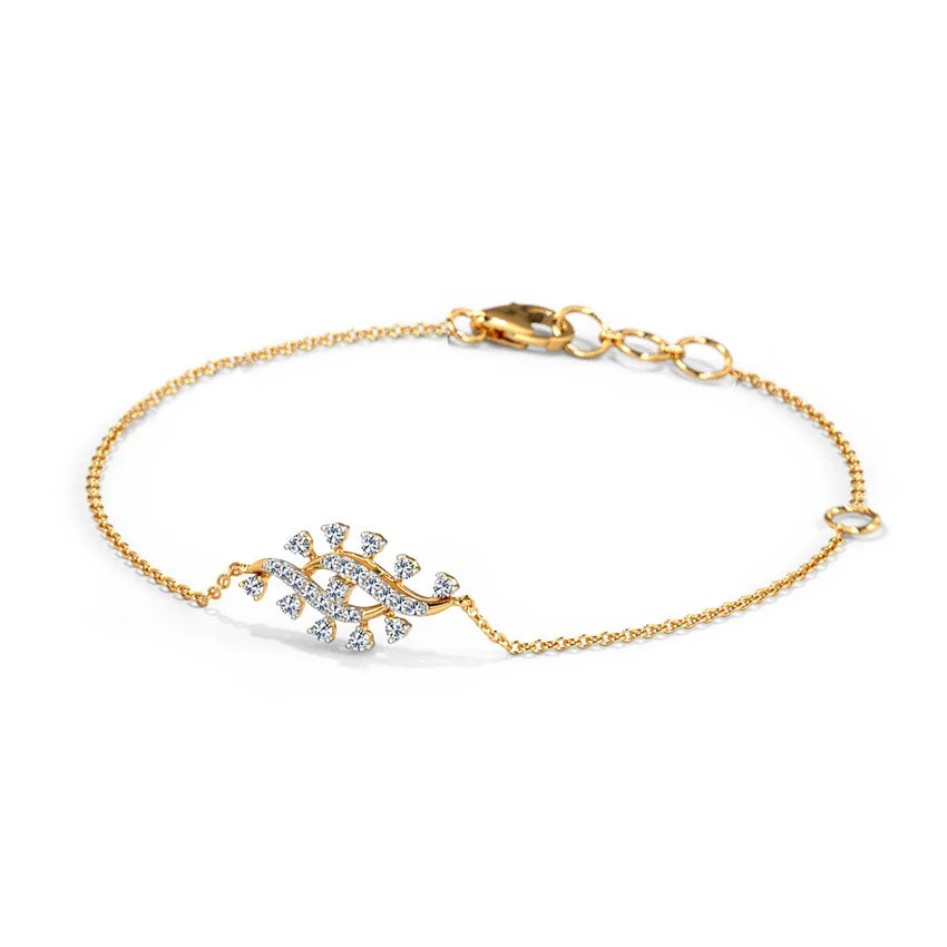  Floral Vine Diamond Bracelet