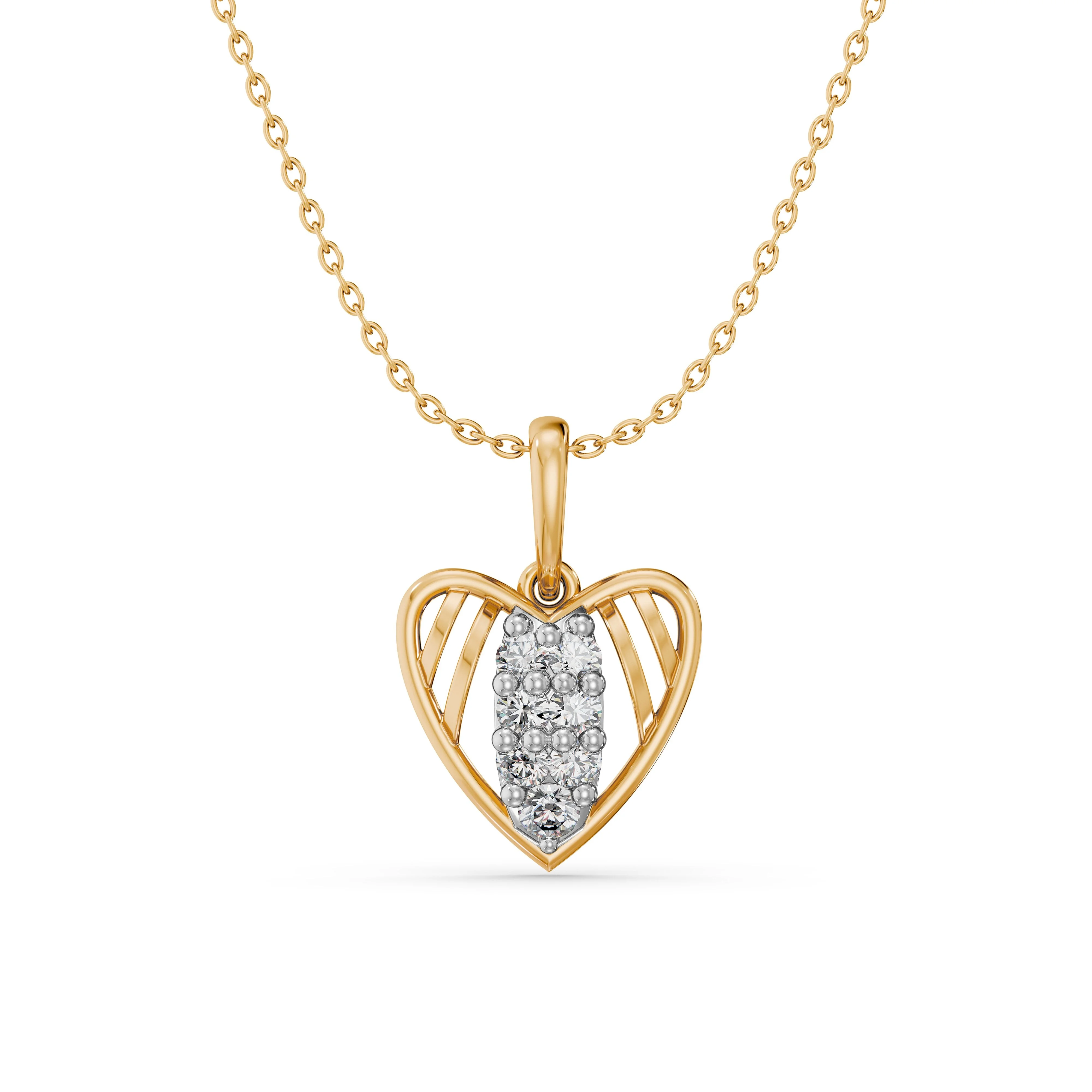 Golden Harmony Heart Pendant