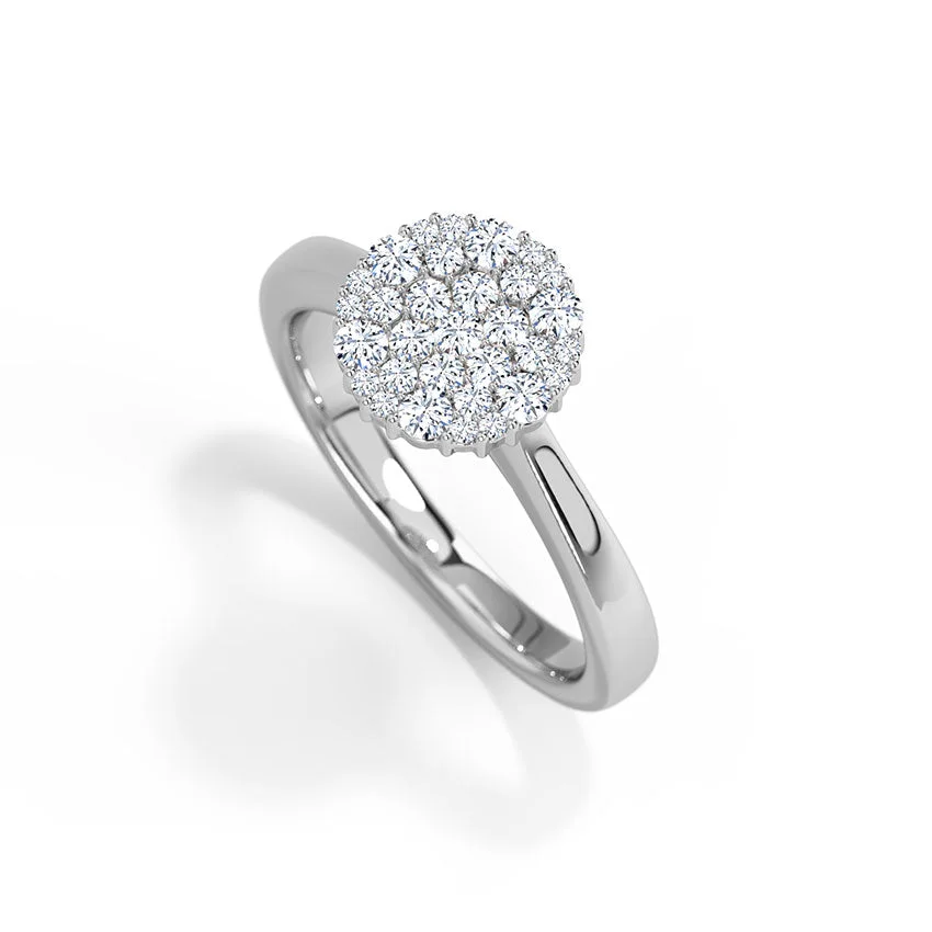Stellar Halo Diamond Ring