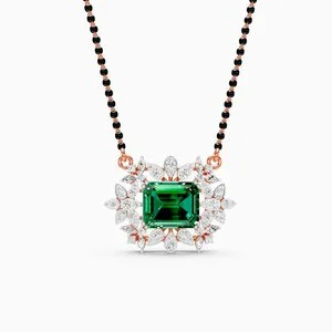 Emerald Bloom Diamond Mangalsutra