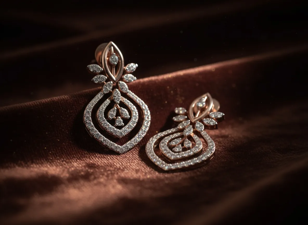 Aarohi Diamond Heritage Drop Earrings